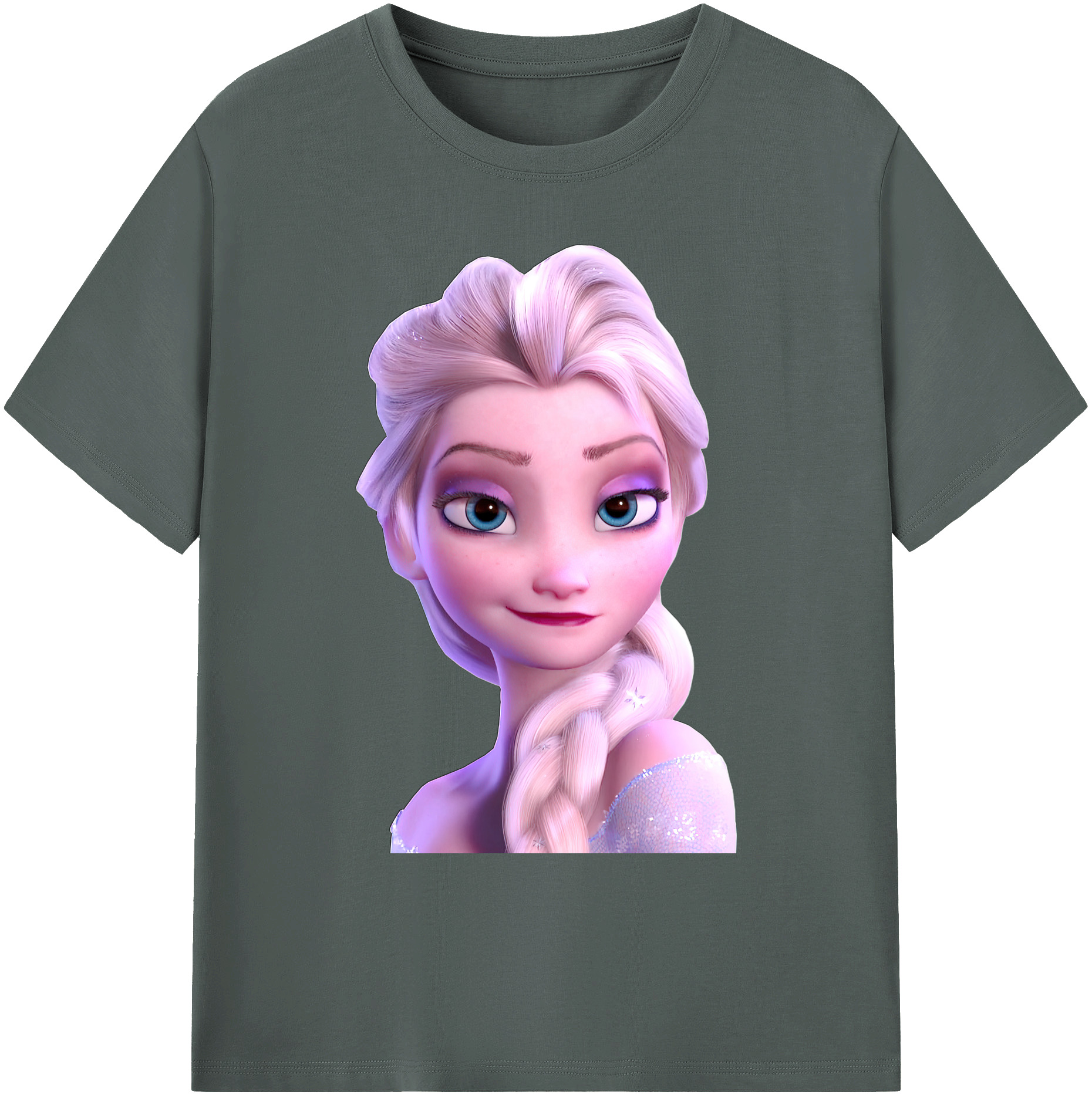 （画像用） アナと雪の女王 アンナ エルサ Frozen Anna Elsa 綿100％ メンズ半袖Tシャツ｜肌触りやわらか＆通気性